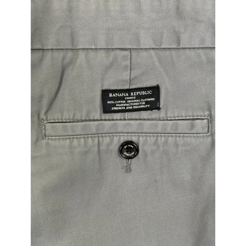 Banana‎ Republic Chino Dress Pants Mens 33x30 Gray Aiden Regular Straight